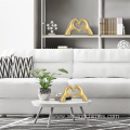 Gold Gesture Heart Hand Statue for Room Decoration
